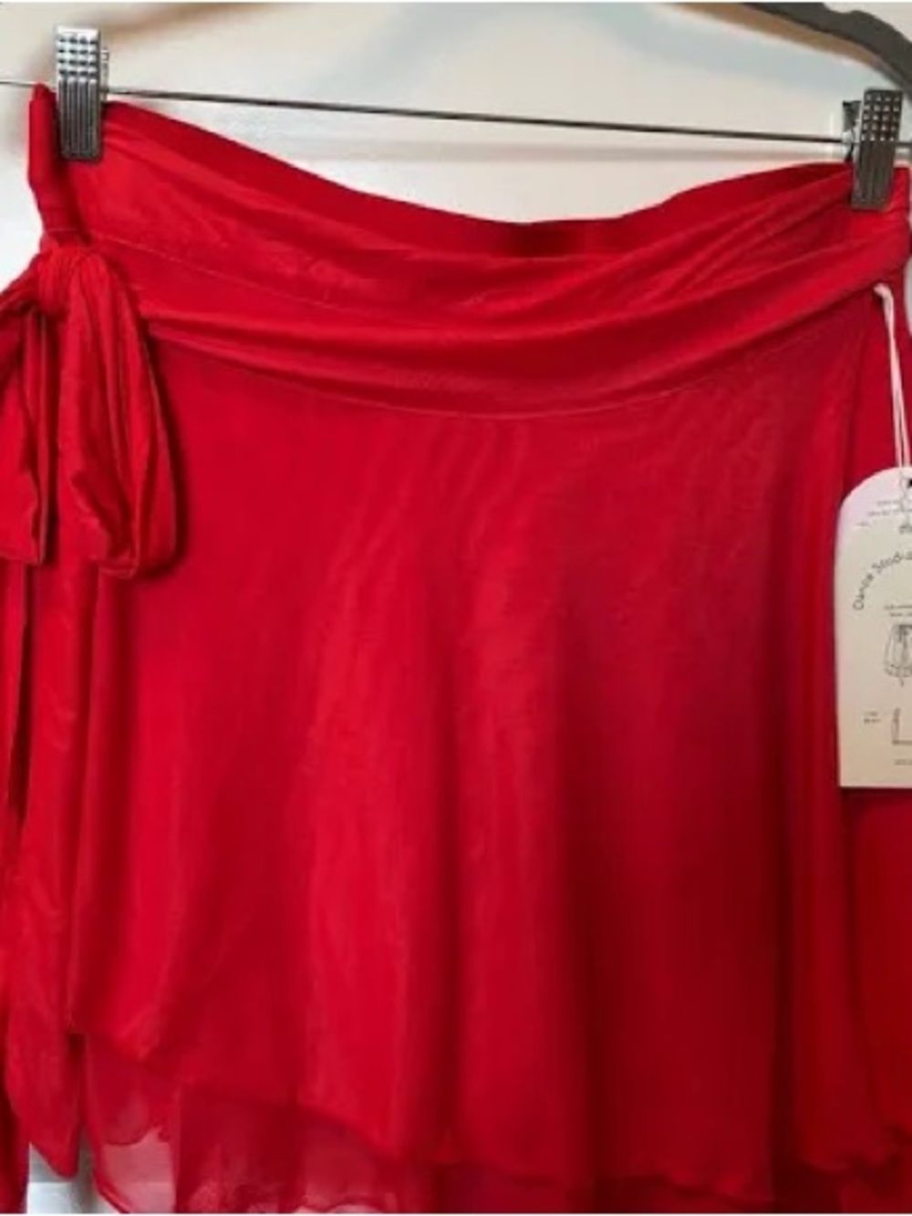 Blogilates Dance Studio Wrap Skort in Red with built in shorts - Picture 3 of 5
